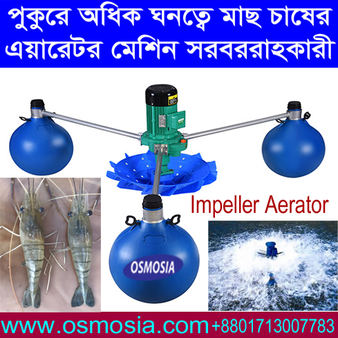 Prawn Farming Oxygen Increase Impeller Aerator Machine in Bangladesh
